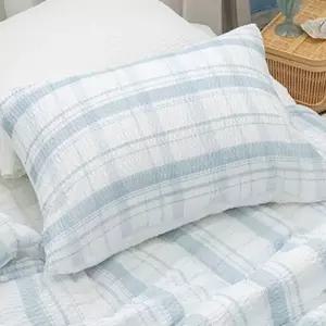 [골드스마일]베개나라 해피니 샤브레 커버 베개 솜 별매 블루 여름