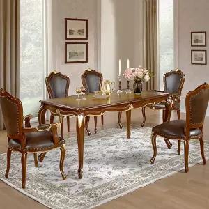 21~25일 커피쿠폰 증정 모바도 엔틱식탁 원목 6인식탁세트