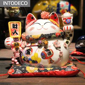 인투데코 사랑스런 핑크빛 벚꽃 마네키네코 고양이저금통 86882