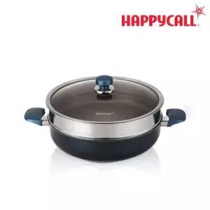 [본사직영] HC해피콜 클래식 다이아몬드파티웍28(블루)/찜기28