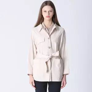 [하프클럽/쉬즈미스]모던시크 벨티드 셔츠형 점퍼