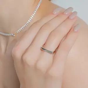 제이로렌 메탈 플랫 골드 실버 반지 R0622