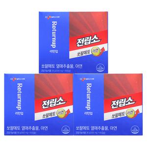 CJ 전립소 쏘팔메토 500mg X 60캡슐 3박스 아연 옥타코사놀 남성 남자 전립선 영양제 리턴업