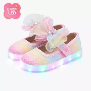 [키펀트] LED 레인보우 허니팝 여아 슬립온