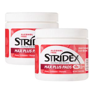 스트라이덱스 맥스플러스 패드 55매x2통 핌플 모공 각질 블랙헤드 피지제거 클렌징티슈