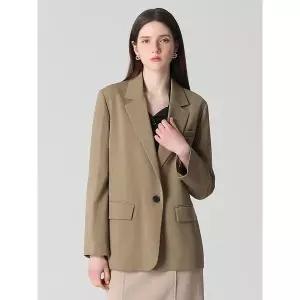 [쉬즈미스]미니멀 베이직 원버튼 울 재킷  택가격  398000원 _P384422016