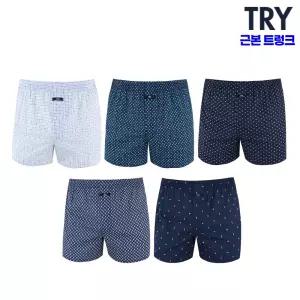 [10%즉할]트라이 근본시리즈 남성 순면100 트렁크팬티 5종