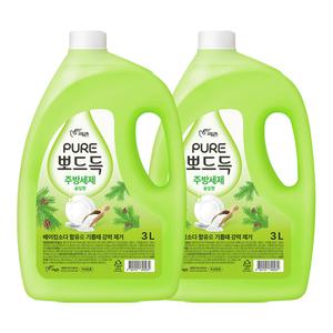 피죤 퓨어 뽀드득 주방세제 솔잎향 본품 3L 2개