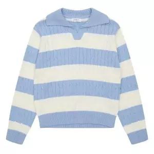 [에꼴리에] 세이브존07 케이블 오픈카라 니트티  25A5051 (S32301152)