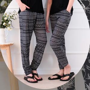 남자 여자 무지 패턴 포켓 몸빼 바지 고무줄 냉장고 쿨바지