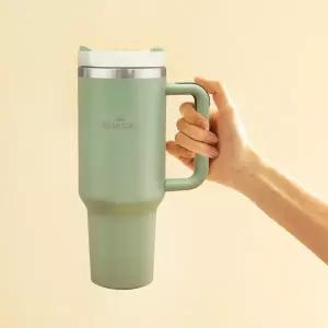 [퀸센스]스테인리스 보온 보냉텀블러 빨대 스트로우 손잡이텀블러 차량용 대용량 1200ml