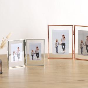 히키스 가족 아기 추억 메탈 프레임 포토 테이블 접이식 웨딩 사진액자