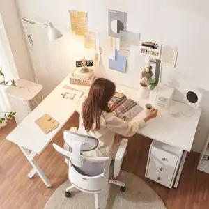 켈트2 노트북 서랍형 ㄱ자 데스크 컴퓨터 책상 DWF041C (착불)