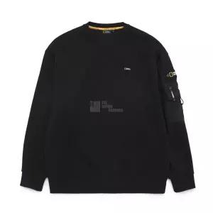 [내셔널지오그래픽] N231MSW070 세미 오버핏 소매 포켓 맨투맨 티셔츠 CARBON BLACK