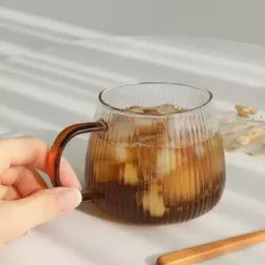 항아리모양 내열유리컵 홈카페 감성 디자인용 손잡이