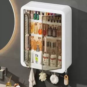 심플 무타공 다용도 욕실 수납장 욕실장 미니 수건함 수건함 대형빨래바구니