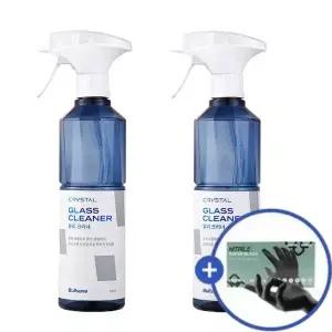 [내일도착]불스원 뉴 크리스탈 유리크리너 500ml + 휠 클리너 500ml (+세차 전용 니트릴 장갑 10매)