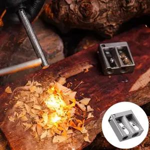 [키유니티]2홀 티타늄 우드 샤프너 부싯깃 제작 불멍 불피우기 생존 EDC 멀티툴 KT02