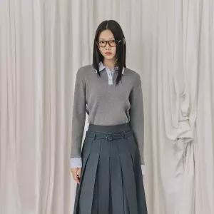 [LAP](센텀시티점)블루 스트라이프 셔츠 배색 니트 AR4KHA71