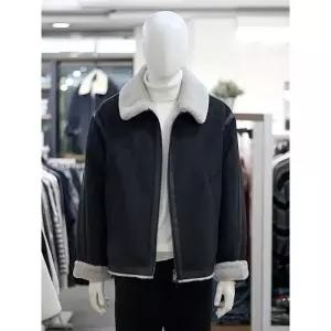 애드호크 세이브존03 애드호크 남성 페이크 스웨이드 오버핏 퍼 무스탕 자켓 AGBHBMU4