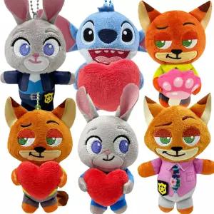 디즈니 주토피아 주디 닉 스티치 키링 가방고리 인형 캐릭터 애착 동물 여우 토끼 키체인