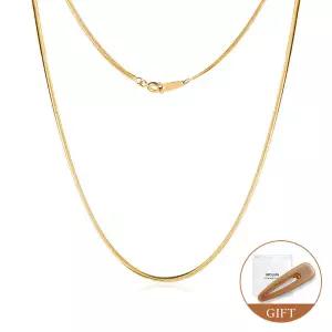 [모룬] (2월베스트) 18K 1.4mm 센슈얼 스네이크 뱀줄 체인 목걸이 MON40696