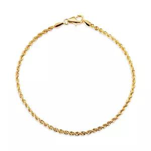 [비앤비골드] 14K 글램 1.8mm 트위스트 이태리 체인 팔찌 IRB40656