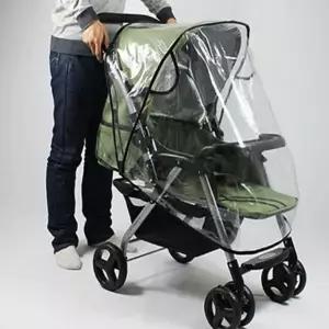 유모차 방풍 커버 바람막이 비바람 비닐 유모차 레인 커버 투명 비오는날 비가림 방지 안전