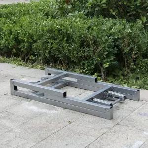 접이식 테이블 다리 가구 프레임 철제 50x36x32 상다리 식탁 실버 긴 스프링