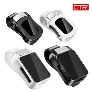 CTR 차량용 선글라스 거치대 원터치 선바이저 멀티 가죽 자석형 포켓 안경 클립 케이스 미니 걸이 홀더 사이드 보관 수납 안경집 꽂이 정리함 지갑 케이스 카드 지폐 영수증