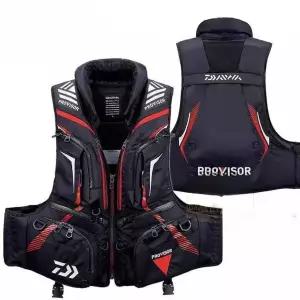 낚시조끼 주머니 구명복 선상낚시 갯바위 검정빨강 바다