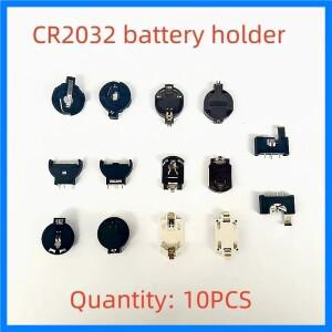 10PCS CR2025 배터리 버튼 셀 홀더 소켓 케이스 CR2032 배터리 홀더 2032 장착베이스
