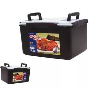 뮤 1P 밀폐용기 직사각 쵸코 손잡이 플라스틱 9.5L 대형김치통 대용량