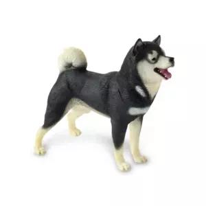 안전한 모형완구 블랙 시바견 장식인형 캐릭터 촬영소품 학습 정품