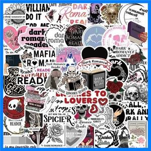 50개 쿨 다크 로맨스 리더 스티커 스크랩북 폰 스케이트보드 기타 DIY 장식 방수 그래피티 데칼 장난감 선