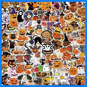 10/50/100pcs 고딕 할로윈 유령 마녀 호박 장식 스티커 DIY 노트북 기타 스케이트 보드 방수 멋진 스티커
