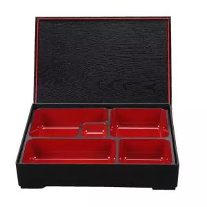 일본식 블랙프린트+화이트라이너수프그릇 대용량 벤또 런치박스 찬합 예쁜 초밥 그릇 도시락통