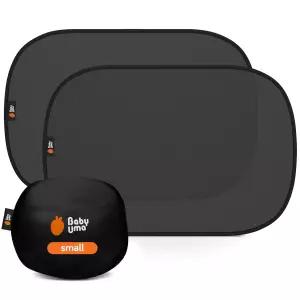 베이비 우마 자동차 창문 그늘막(2팩) - 18.9 × 12 UPF 50+ 덮개 99 UVB + 94 UVA 보호 여행 가방