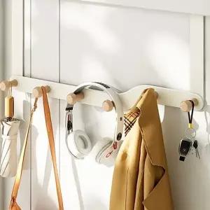 원목도어행거 공간활용 디자인 옷걸이 원목단추도어행거 (WFJ733S)