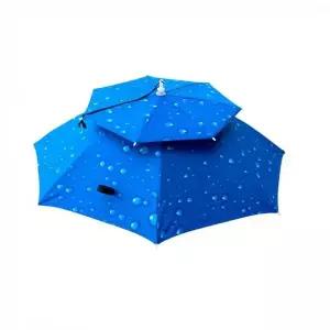 [하프클럽/]모자 우산 2단 더블 패셔너블 우양산 낚시용 머리에 쓰는 파라솔