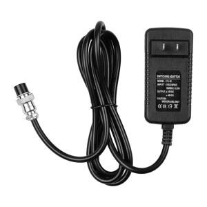 [미국배송] 믹싱 콘솔 믹서 전원 공급 AC 어댑터 15V 230MA 범용 4핀 원형 커넥터 16채널 이하 교체 액세서리 100-240V 입력 미국 플러그