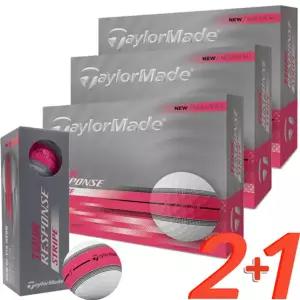 [테일러메이드] 투어리스폰스 핑크 스트라이프 3피스 우레탄골프공...