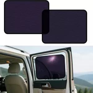 KOCZIL 스퀘어 베이비 카 윈도우 차양 - 2팩 이지 스틱 리어 사이드 제자리에 고정되는 글레어 및 UV