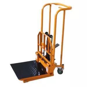 소형유압리프트 소형 미니지게차 수동 리프트 상하차 회전형 창고 범용 핸드카 포크 전동