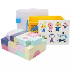 유아 말랑 뽀로로 빅블럭 보관케이스세트 키즈카페 쉬운
