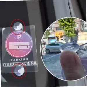 주차 알림판 투명 번호판 2개 차량용 주차