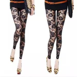 예쁜레깅스 레이스레깅스 레깅스스타킹 패턴 플라워 레깅스