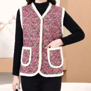 김장조끼 집에서입는조끼 할매 할머니 촌캉스 꽃무늬 반팔