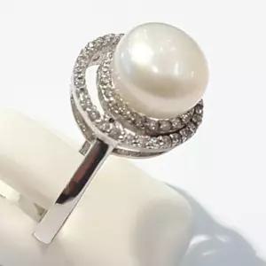 [블루케이] A급심플 담수진주 원석 반지 210711-08n