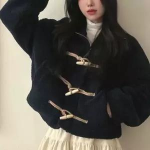 포근한 뽀글이 떡볶이 코트 데일리 캐주얼룩